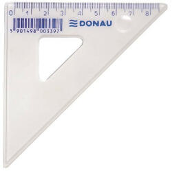 Háromszög vonalzó, műanyag, 45°, 8, 5 cm, DONAU (COD7030)