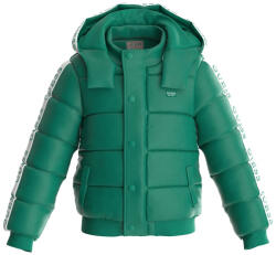 GUESS Зимно яке за момиче в зелено с контрастни ивици Guess