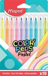 Maped Filctoll készlet, 2, 8 mm, kimosható, MAPED "Color`Peps Pastel", 10 különbözõ pasztell szín (10 db)