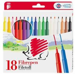 ICO Filctoll készlet, 1 mm, ICO "Süni 300", 18 különbözõ szín (18 db) (TIC30018V)