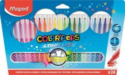 Maped Filctoll készlet, mosható, MAPED "Color`Peps Long Life", 24 különbözõ szín (24 db) (IMA845022)