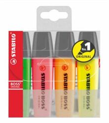 STABILO Szövegkiemelõ készlet, 2-5 mm, STABILO "BOSS original", 4 különbözõ szín (4 db) (TST704)