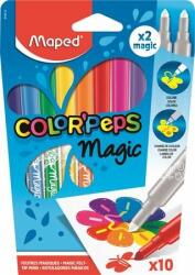 Maped Filctoll készlet, 3, 6 mm, MAPED "Color`Peps Magic", 8+2 különbözõ szín (10 db)