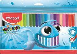 Maped Filctoll készlet, 2 mm, kimosható, MAPED "Color`Peps Ocean", 24 különbözõ szín (24 db)
