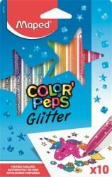 Maped Filctoll készlet, 2, 8 mm, csillámos, MAPED "Color`Peps Glitter", 10 különbözõ szín (10 db)
