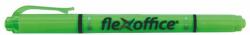 FlexOffice Szövegkiemelõ, 1, 0/4, 0 mm, kétvégű, FLEXOFFICE "HL01", zöld (12 db)