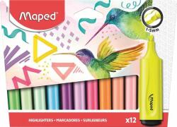 Maped Szövegkiemelõ készlet, 1-5 mm, MAPED "Fluo Peps Assorted", 12 különbözõ szín (12 db) (IMA740901)