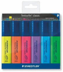STAEDTLER Szövegkiemelõ készlet, 1-5 mm, STAEDTLER "Textsurfer Classic 364", 6 különbözõ szín (6 db)