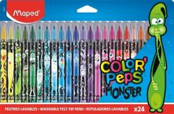 Maped Filctoll készlet, 2, 8 mm, kimosható, MAPED "Color`Peps Monster" 24 különbözõ szín (24 db) (IMA845401)