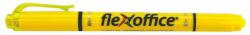 FlexOffice Szövegkiemelõ, 1, 0/4, 0 mm, kétvégű, FLEXOFFICE "HL01", sárga (12 db) (FOHL01S)