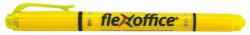 FlexOffice Szövegkiemelõ, 1, 0/4, 0 mm, kétvégű, FLEXOFFICE "HL01", sárga (12 db)