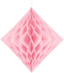 PartyDeco Méhsejt lampion dekoráció, rózsaszín - 30cm, rombusz (LUFI660128)