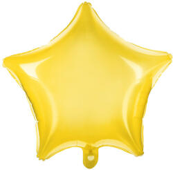 Partydeco Egyszínű csillag lufi 19" 48cm áttetsző sárga csillag (LUFI284059)
