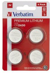 Verbatim Gombelem, CR2430, 4 db, VERBATIM Premium (49534) - molnarpapir