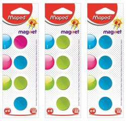 Maped Mágnes, kerek, 22 mm, MAPED, vegyes színek (052200) - molnarpapir