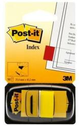 3M Jelölőcímke, műanyag, 50 lap, 25x43 mm, 3M POSTIT, sárga (7100102671) - molnarpapir