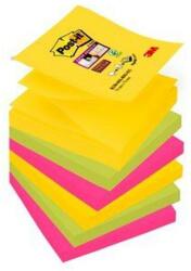 3M Öntapadó jegyzettömb, Z , 76x76 mm, 6x90 lap, 3M POSTIT, Super Sticky Carnival (7100263205) - molnarpapir