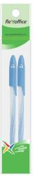 FlexOffice Golyóstoll, 0, 3 mm, 2 db/bliszter, kupakos, FLEXOFFICE Candee , kék (FO-027BLUEBL) - molnarpapir
