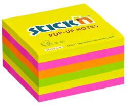 STICK N Öntapadó jegyzettömb csomag, Z , 76x76 mm, 6x100 lap, STICK N, neon színek (21848) - molnarpapir