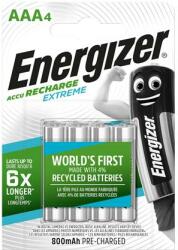 Energizer Tölthető elem, AAA mikro, 4x800 mAh, előtöltött, ENERGIZER Extreme (E300624400/E300324700) - molnarpapir