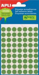 APLI Etikett, 10 mm kör, kézzel írható, színes, APLI, zöld, 315 etikett/csomag (2054) - molnarpapir