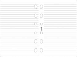 FILOFAX Kalendárium betét, jegyzetlap, pocket méret, vonalas, FILOFAX, fehér (FX-213008) - molnarpapir