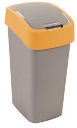 Keter Billenős szelektív hulladékgyűjtő, műanyag, 45 l, CURVER, sárga/szürke (195023) - molnarpapir