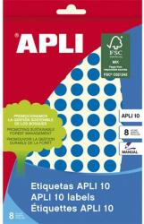 APLI Etikett, 10 mm kör, kézzel írható, színes, APLI, kék, 1008 etikett/csomag (2731) - molnarpapir