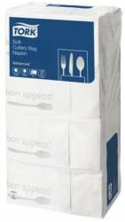Tork Szalvéta, 1/8 hajtogatott, 3 rétegű, 39, 5x39 cm, TORK Soft Bon Appetit Cutlery Pocket , decor (13662) - molnarpapir