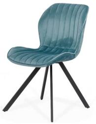 Scaun living si bucatarie BUC 248, ergonomic, catifea, picioare metalice, 110 kg Turcoaz