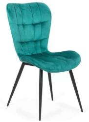 Scaun living BUC 247, catifea, ergonomic, picioare metalice, 110 kg Verde
