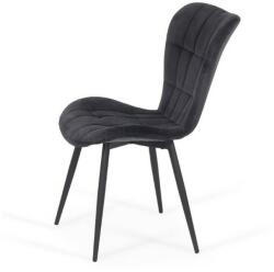 Scaun living BUC 247, catifea, ergonomic, picioare metalice, 110 kg Negru