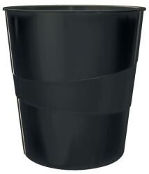 LEITZ Papírkosár, 15 liter, LEITZ Wow , fekete (52781095) - molnarpapir