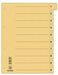 DONAU Regiszter, karton, A4, mikroperforált, DONAU, citromsárga (8611001-11) - molnarpapir