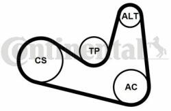Continental Ctam Set curea transmisie cu caneluri CONTINENTAL CTAM 6PK1180K2 (6PK1180K2) - automobilus