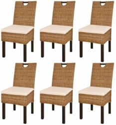 vidaXL 6 db Kubu rattan mangófa étkezőszék (274363)