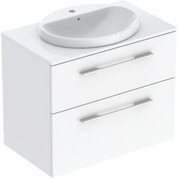 Geberit Selnova Square 80 szekrény mosdóval szett, magasfényű fehér 502.872. 00.1 (502.872.00.1)
