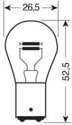  Izzó 12V - P21/5W - 21/5W Helyzetjelző, fék BAY15d 1db Narva