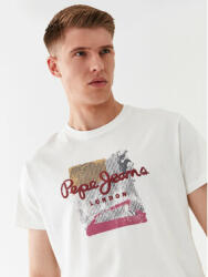 Pepe Jeans Tricou Melbourne Tee PM508978 Alb Regular Fit