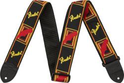 Fender 0990681500 Fender 2" Monogrammed Strap gitárheveder, fekete/sárga/fekete szín (0990681500)
