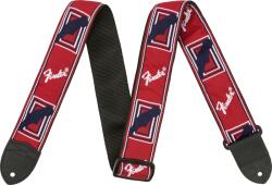 Fender 0990682000 Fender 2" Monogrammed Strap gitárheveder, piros/fehér/kék szín (0990682000)