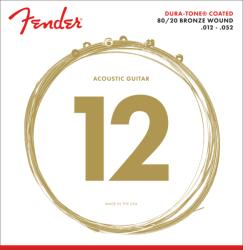 Fender 0730880303 Fender 880L Dura-Tone 80/20 Coated, akusztikus gitár húrkészlet, 12-52 (0730880303)