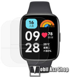 TPU okosóra képernyővédő fólia - CLEAR - 2db, törlőkendővel - A TELJES KIJELZŐT VÉDI! - Xiaomi Redmi Watch 3 Lite / Redmi Watch 3 Active
