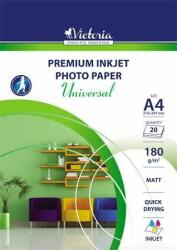 Victoria Paper Fotópapír, tintasugaras, A4, 180 g, matt, VICTORIA PAPER "Universal" (20 lap)