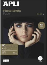 APLI Fotópapír, tintasugaras, A4, 200 g, fényes, APLI "Photo bright" (50 lap)