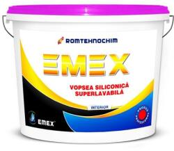 Romtehnochim SRL Vopsea Lavabila Siliconica Interior Emex - Alb - Bid. 15 L (5941930700439)