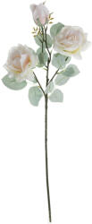  Selyemvirág rózsa ág 3 fejjel, 64.5cm magas - Pezsgő (AF023-04)
