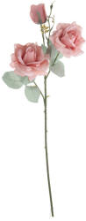  Selyemvirág rózsa ág 3 fejjel, 64.5cm magas - Rózsaszín (AF023-03)