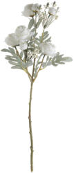  Hamvas rózsa ág, 56cm magas - Fehér (AF022-01)