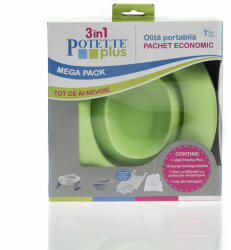 Potette Plus PACHET ECONOMIC: olita portabila + liner reutilizabil + 10 pungi (PEV)